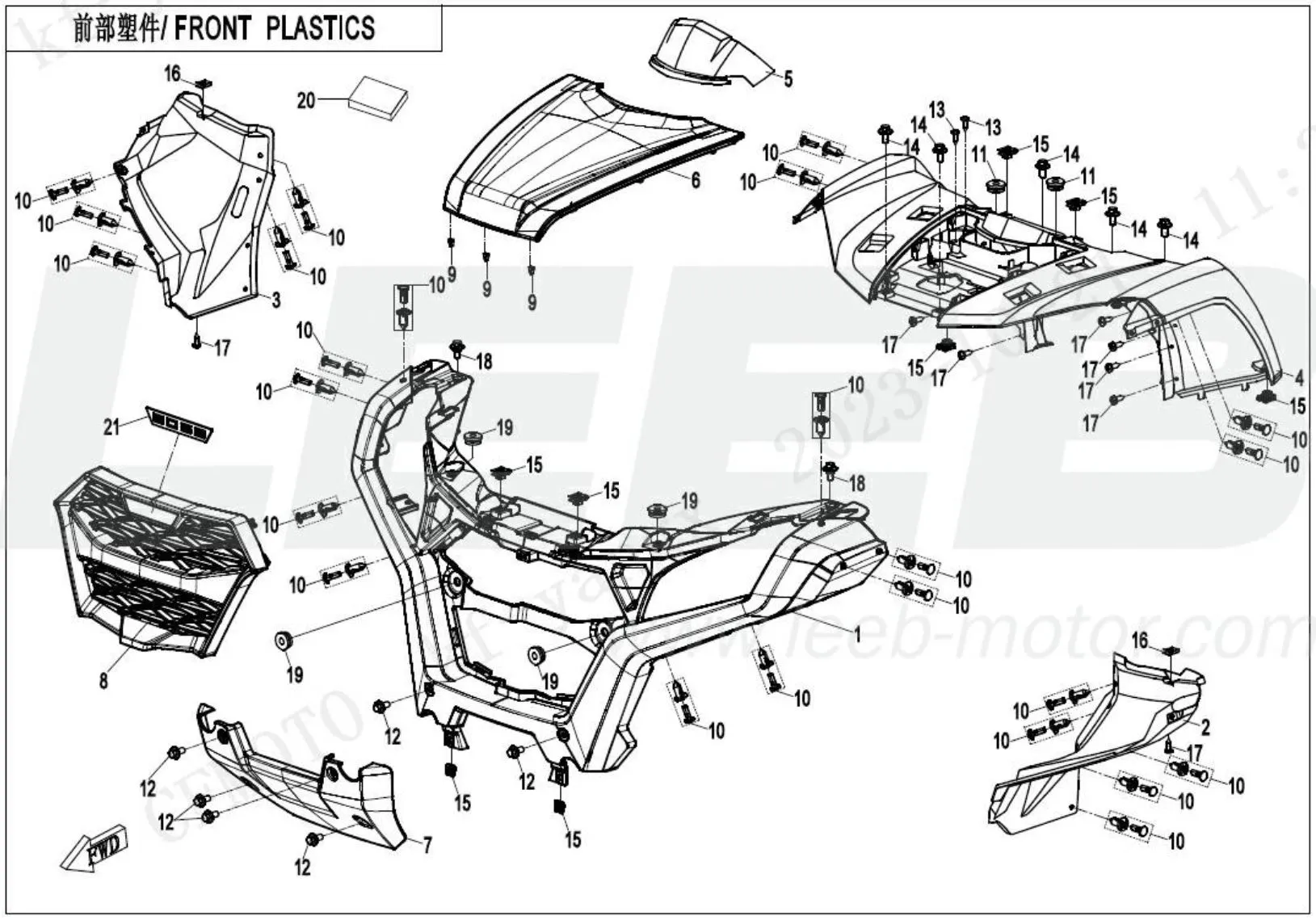 Verkleidung vorne schwarz Verkleidung vorne schwarz