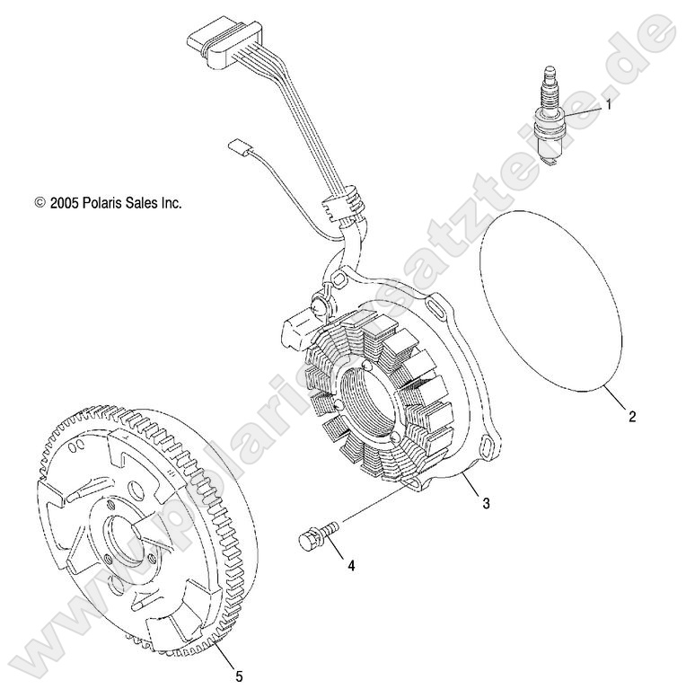ENGINE, FLYWHEEL and STATOR