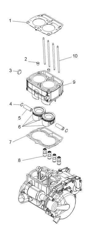 ENGINE, PISTON AND CYLINDER