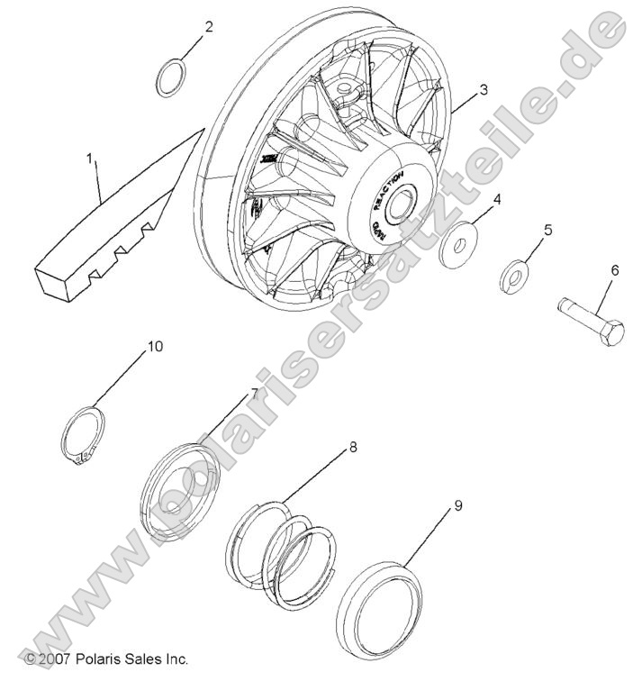 Drive Train, Secondary Clutch
