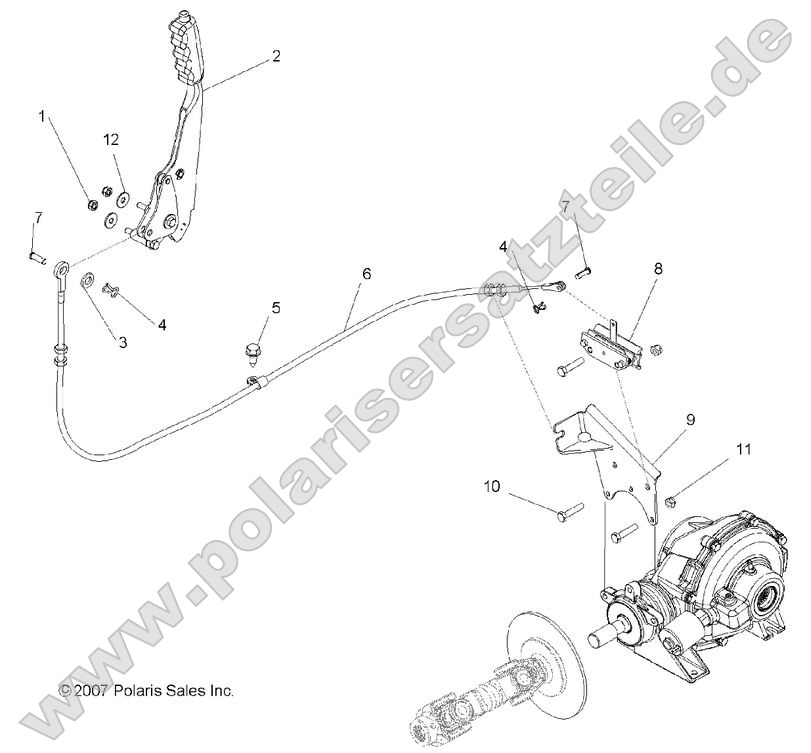 BRAKES, PARK BRAKE ASM.