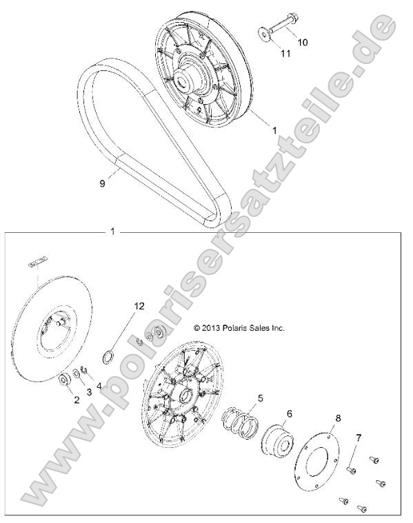 Drive Train, Secondary Clutch Drive Train, Secondary Clutch