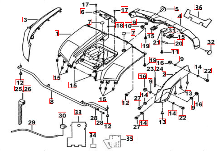 Heckverkleidung silber edition