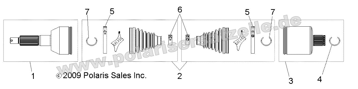 Drive Train, Rear Half Shaft
