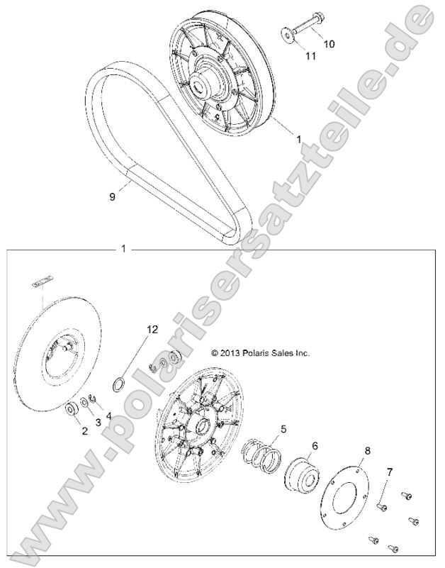 Drive Train, Secondary Clutch