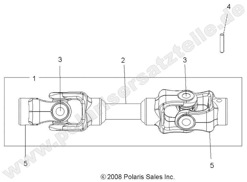 DRIVE TRAIN, MID PROP SHAFT