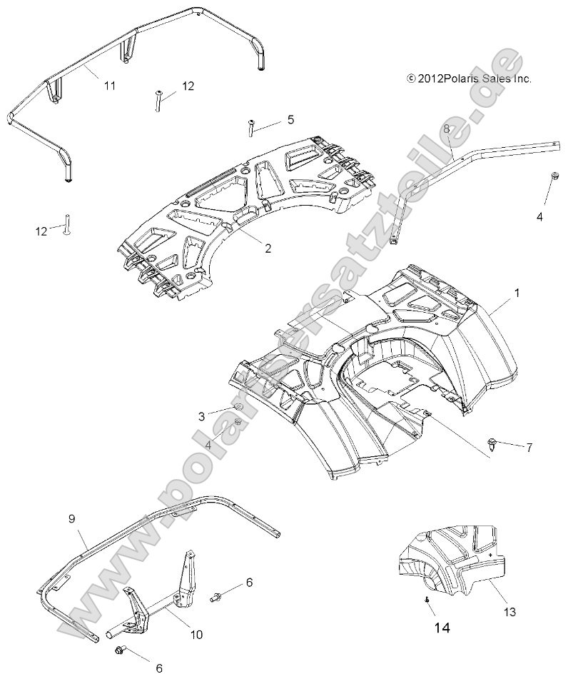 Body, Rear Cab and Rear Rack Body, Rear Cab and Rear Rack