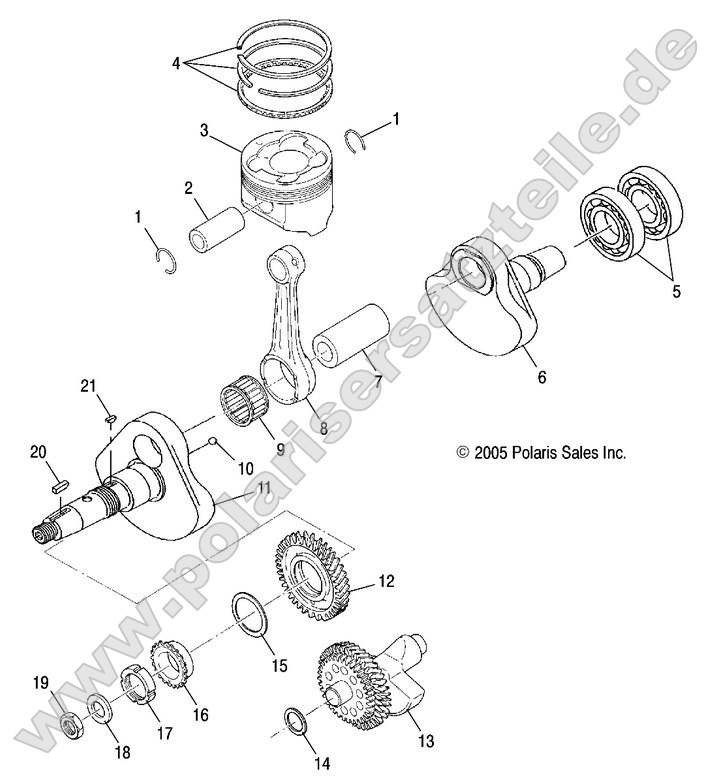 Engine, Crankshaft and Piston