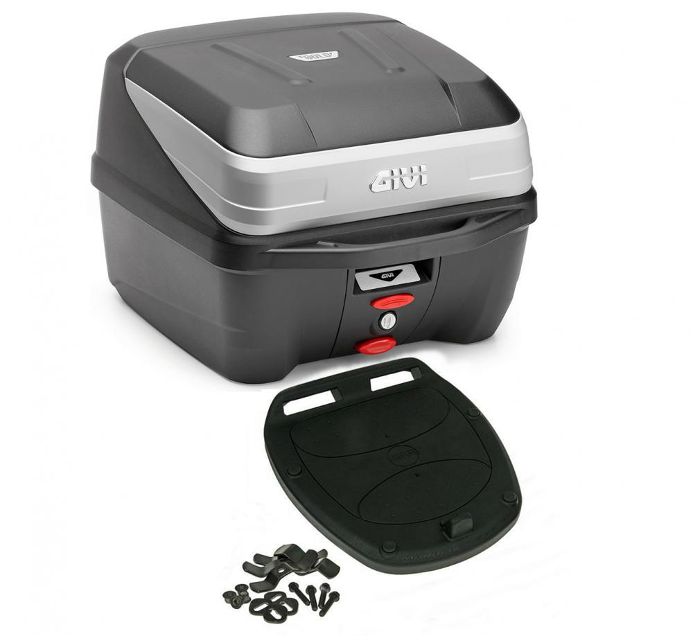 Givi_B32NMAL_Topcase_mit_Platte Givi Monolock Topcase B32 Bold - 32 Liter - schwarz inkl. Montagekit