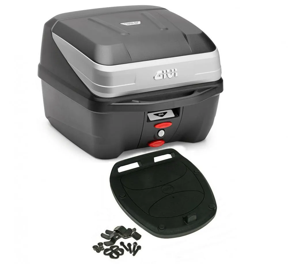 Givi_B32NMAL_Topcase_mit_Platte Givi Monolock Topcase B32 Bold - 32 Liter - schwarz inkl. Montagekit