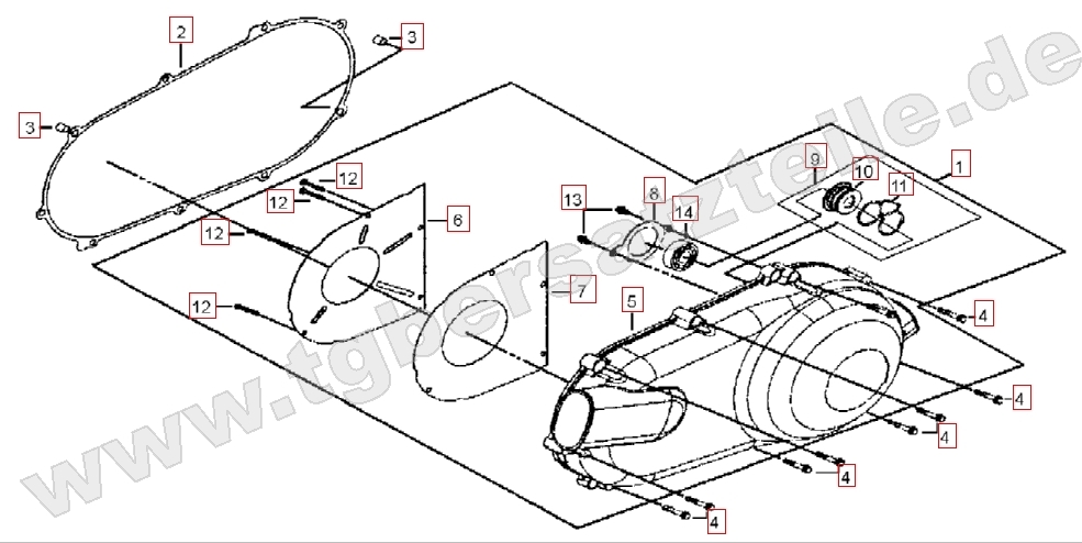 Gehäusedeckel links