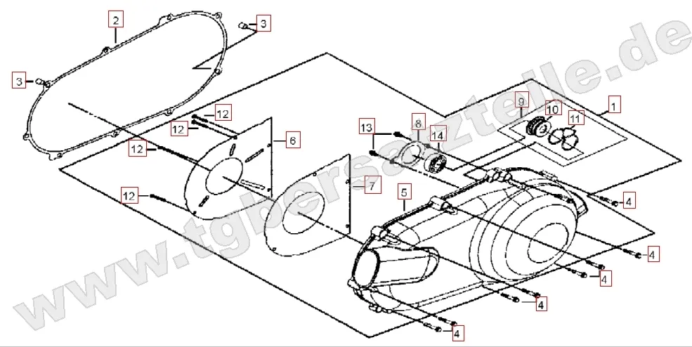 Gehäusedeckel links Gehäusedeckel links