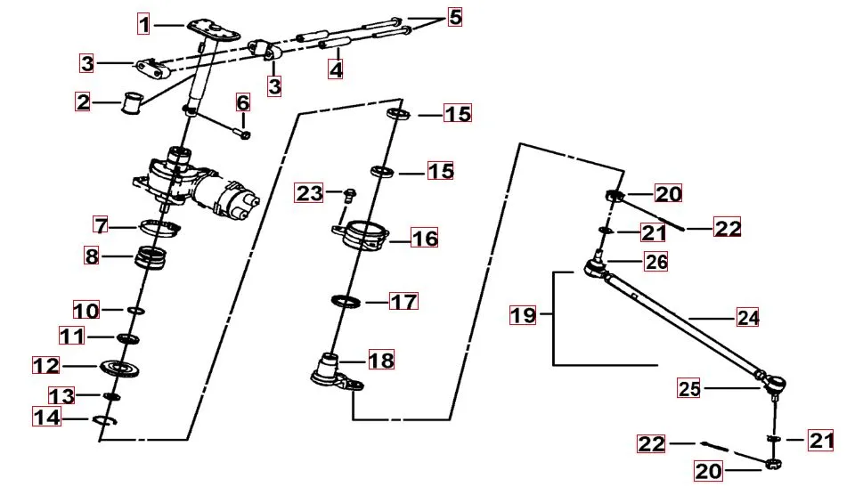 Lenksäule - Spurstange