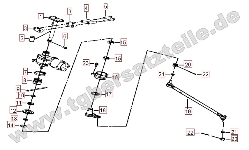 Lenksäule - Spurstange