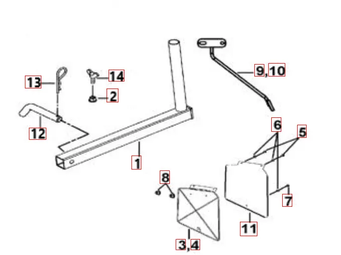 Schmutzfänger-Fahnenstangenhalterung