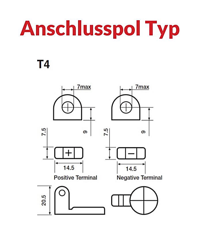 Yuasa_U1R_Gartengeraete_Batterie_12V_30AH_6329_Anschluss Yuasa YBX U1R Gartengeräte - Rasenmäher Batterie 12V 30AH