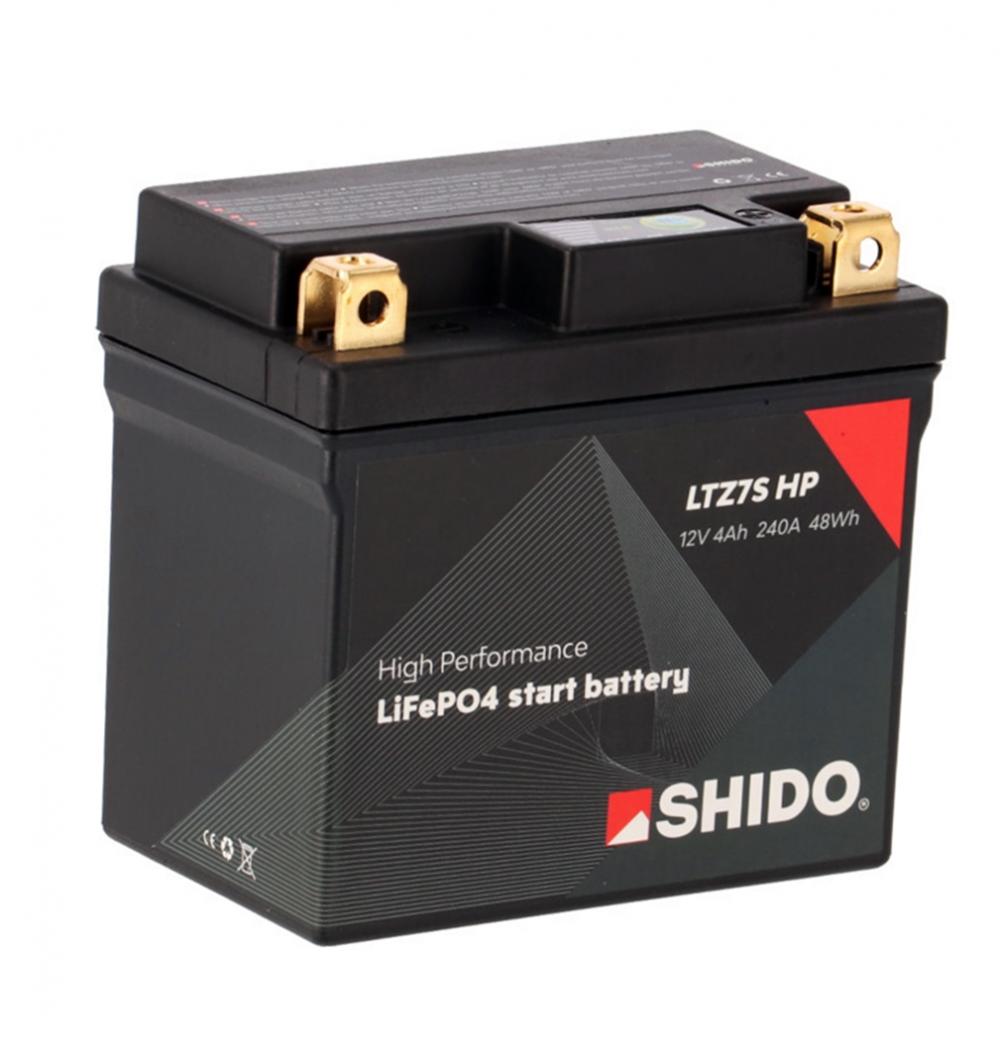 Shido LTZ7S HP Lithium Ionen Batterie 12V LiFePO (YTX7L-BS YTZ7S YTZ6V YTZ8V)