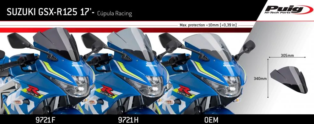 Puig Racing Verkleidungsscheibe getönt Suzuki GSX-R 125 2017-21
