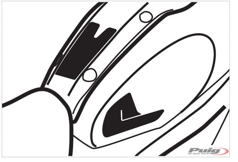 PUIG TANK PAD + SEITENTEILE XSR900 16-17' KARBON-OPTIK - 9299C