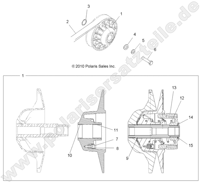 DRIVE TRAIN, SECONDARY CLUTCH DRIVE TRAIN, SECONDARY CLUTCH
