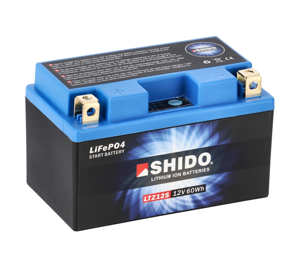 Shido LTZ12S Lithium Ionen Batterie 12V LiFePO4 (YTZ12S NTZ12S TTZ12S)