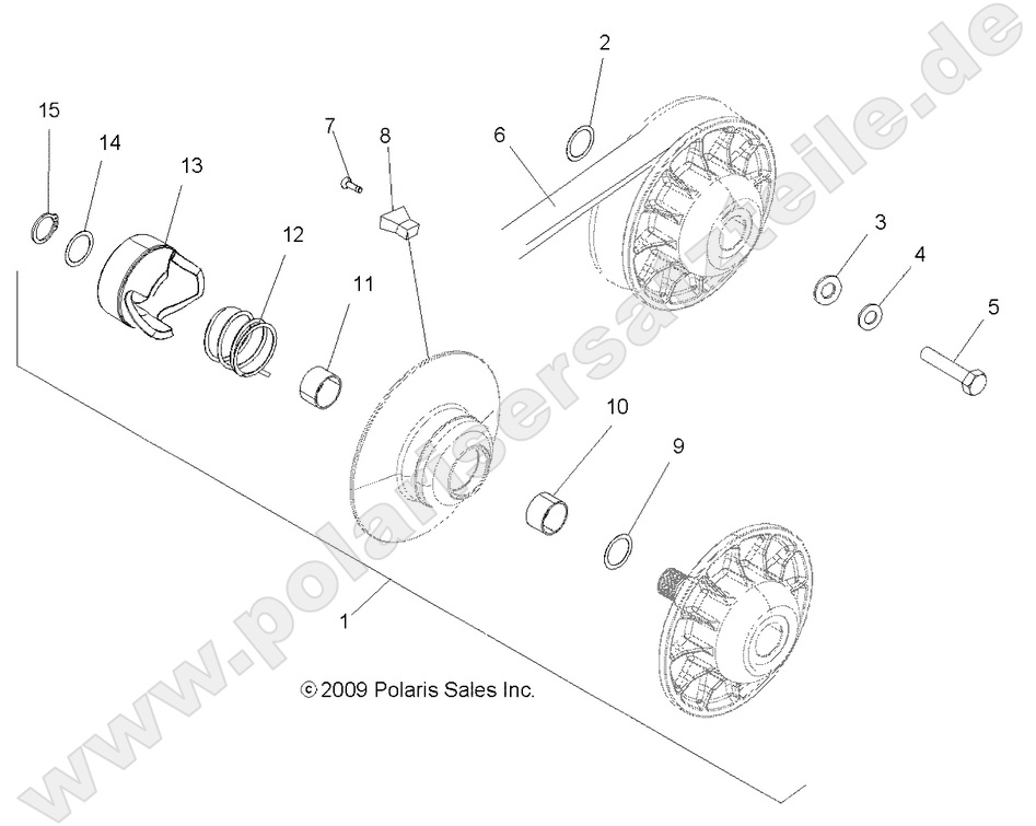 DRIVE TRAIN, SECONDARY CLUTCH DRIVE TRAIN, SECONDARY CLUTCH
