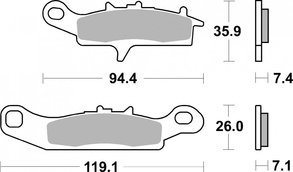 SBS Bremsbeläge Offroad & ATV Sintermetall - 798SI