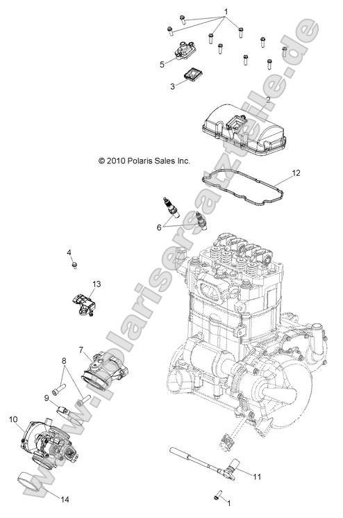 Engine, Throttle Body and Valve Cover