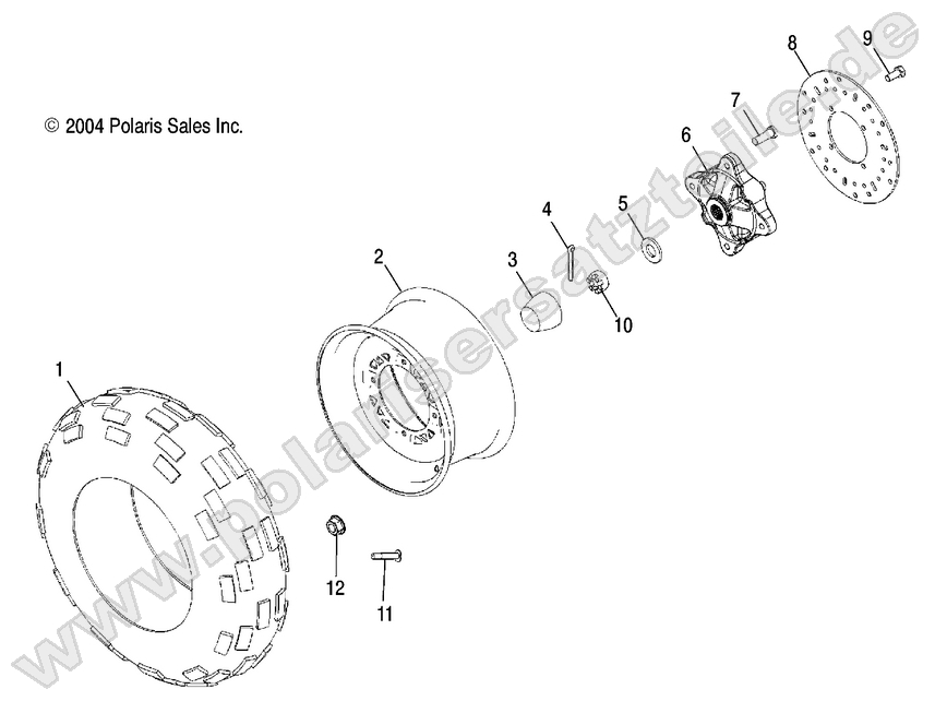 WHEEL, FRONT WHEEL, FRONT