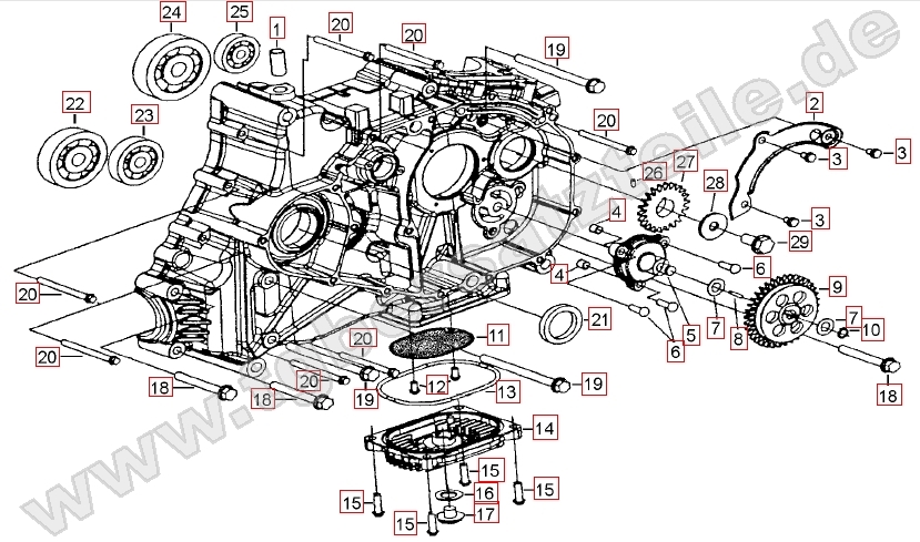 Motorgehäuse rechts