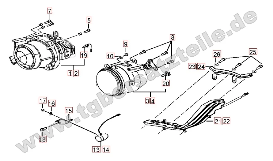 Scheinwerfer - Blinker vorne Scheinwerfer - Blinker vorne