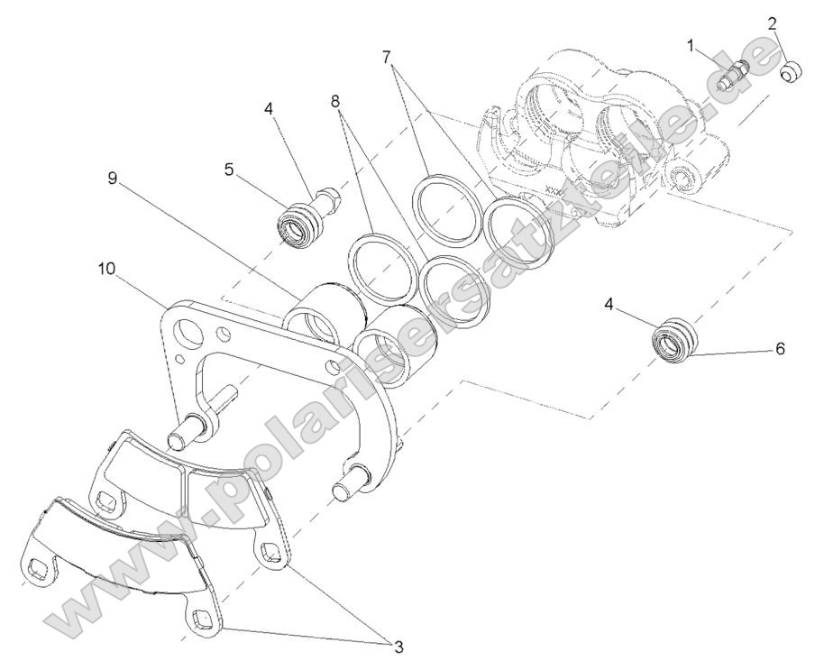 Brakes, Rear Caliper (built 11/5/13 and after)
