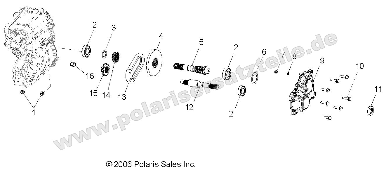 Drive Train, Main Gearcase Output Shaft