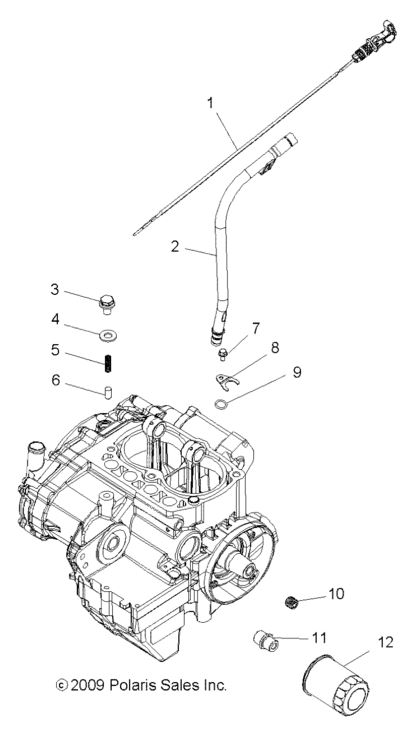 Engine, Oil Filter and Dipstick