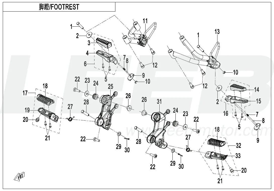 Fußraster Fußraster