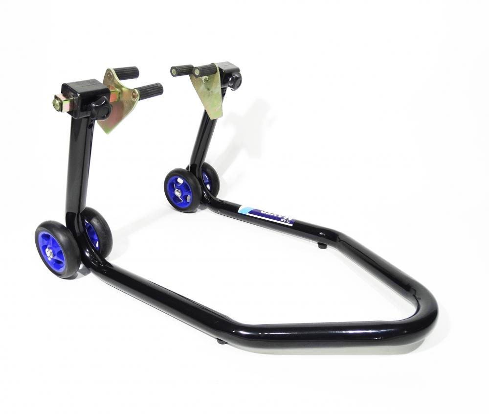 TMP_Vorderrad_Montagestaender_schwarz_blau_mit_V_Aufnahme_6701_1 TMP Vorderrad Montageständer schwarz-blau mit V-Aufnahme