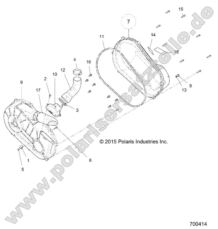 Drive Train, Clutch Cover and Ducting