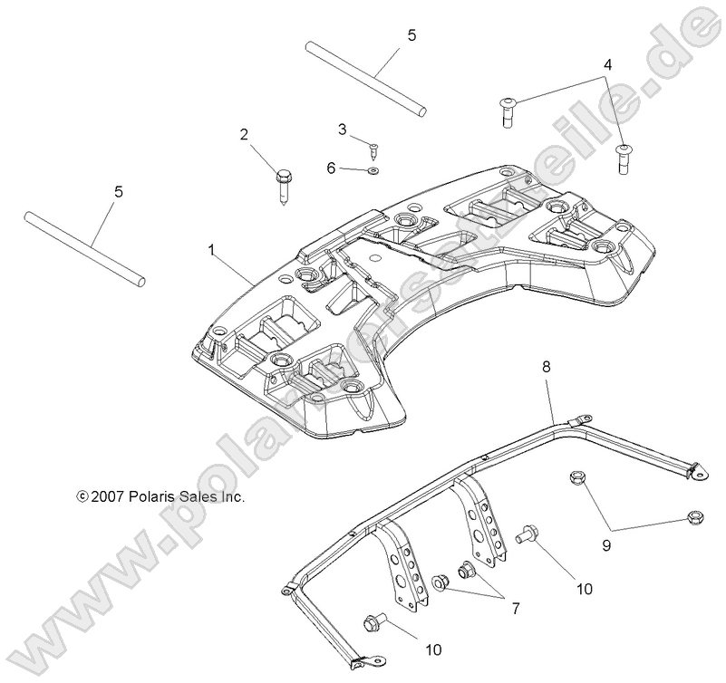 BODY, REAR RACK ASM. BODY, REAR RACK ASM.