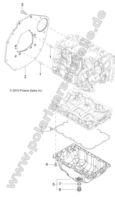 Engine, Mounting Flange and Oil Sump