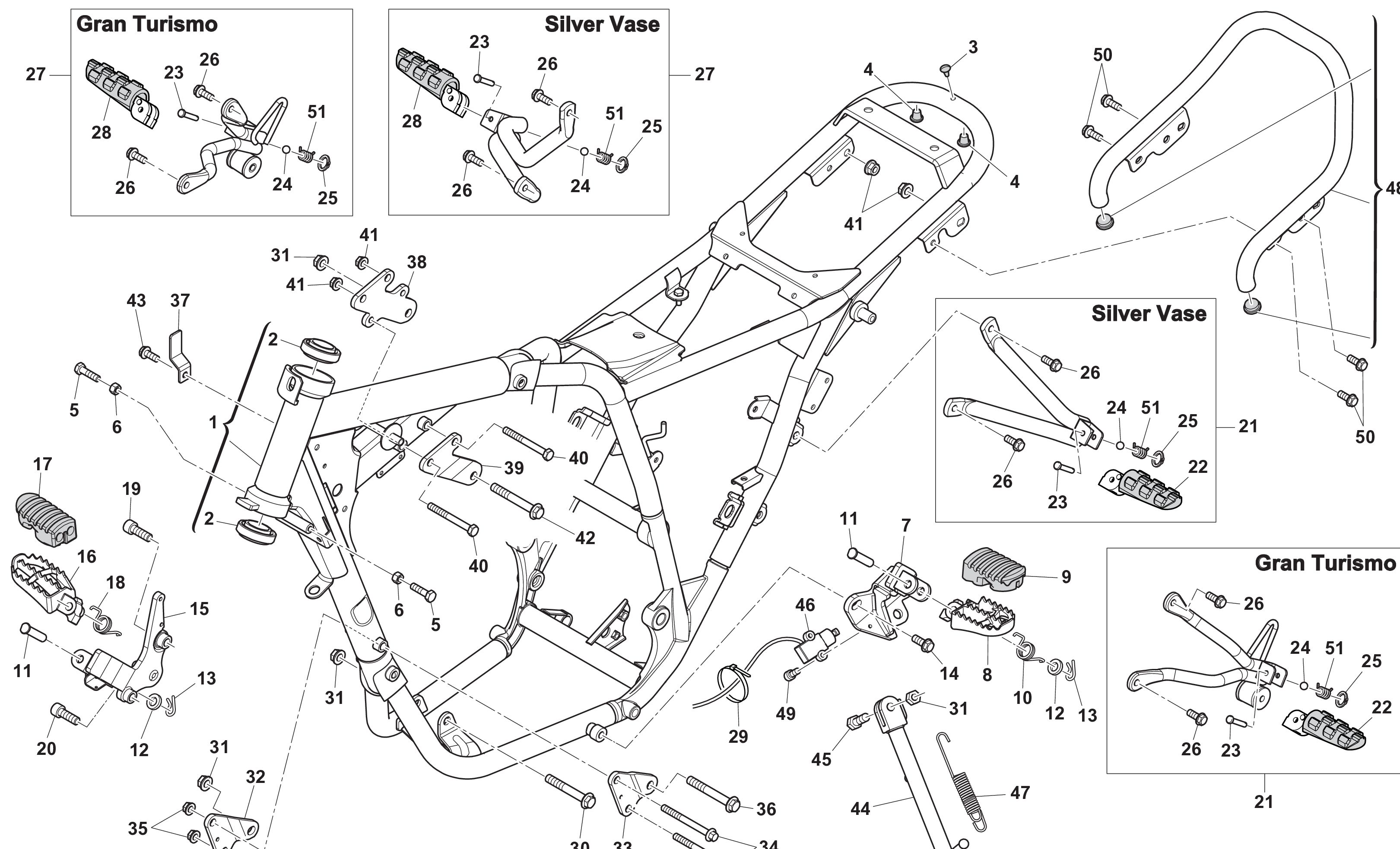 Rahmen / Fußrasten Rahmen / Fußrasten