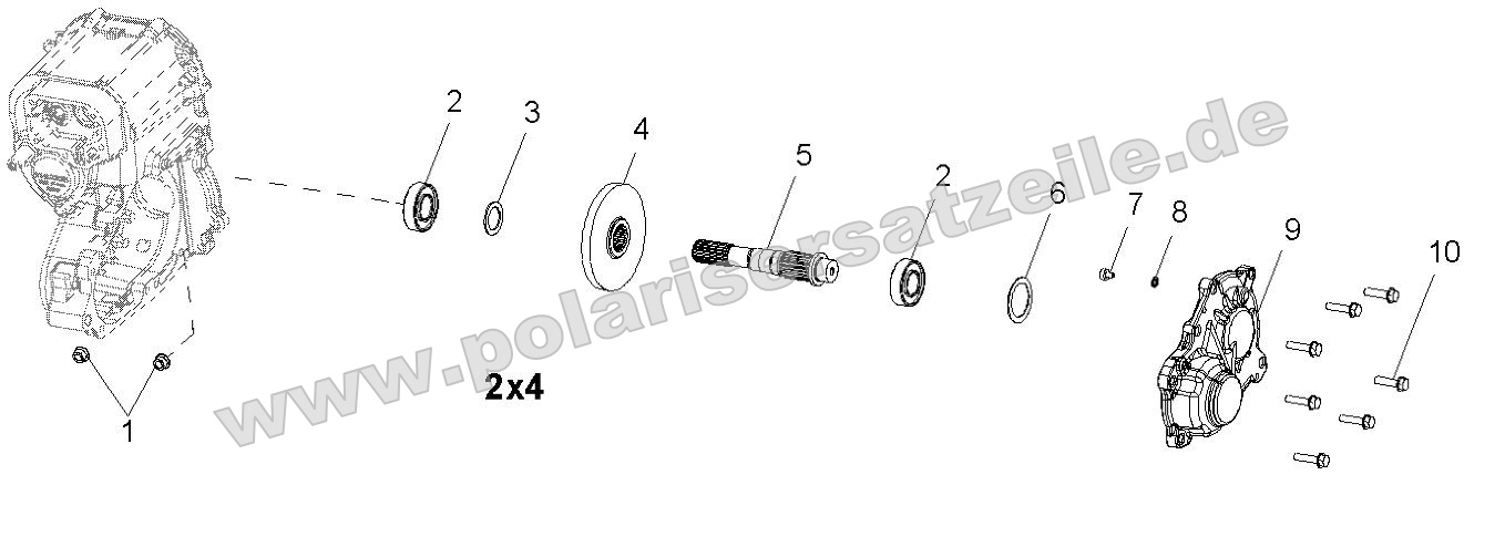 Drive Train, Main Gearcase Output Shaft