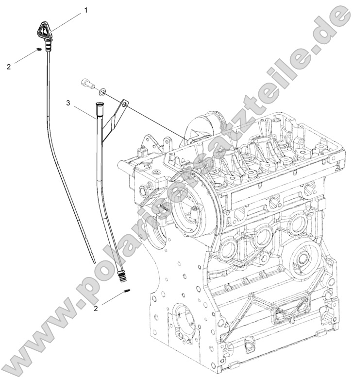 Engine, Oil Dipstick and Guard Engine, Oil Dipstick and Guard