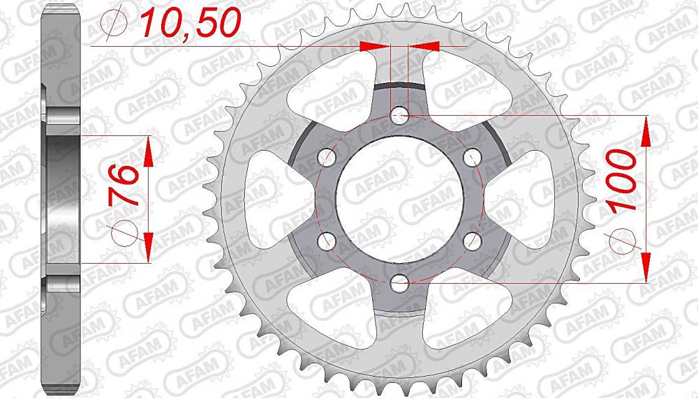 afam_kettenrad_hinten_14902 AFAM Kettensatz Stahl 530 XSR2-G 15x48 - Suzuki GSX-R 1100 1990-92