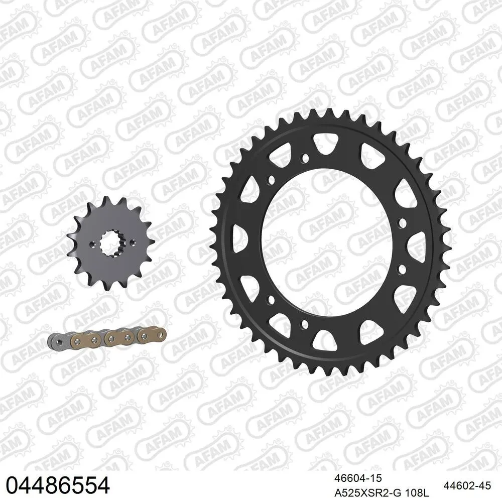 AFAM Kettensatz Stahl 525 XSR2-G 15x45 - Cagiva 900 ie Grand Canyon 1998-00 - 04486554