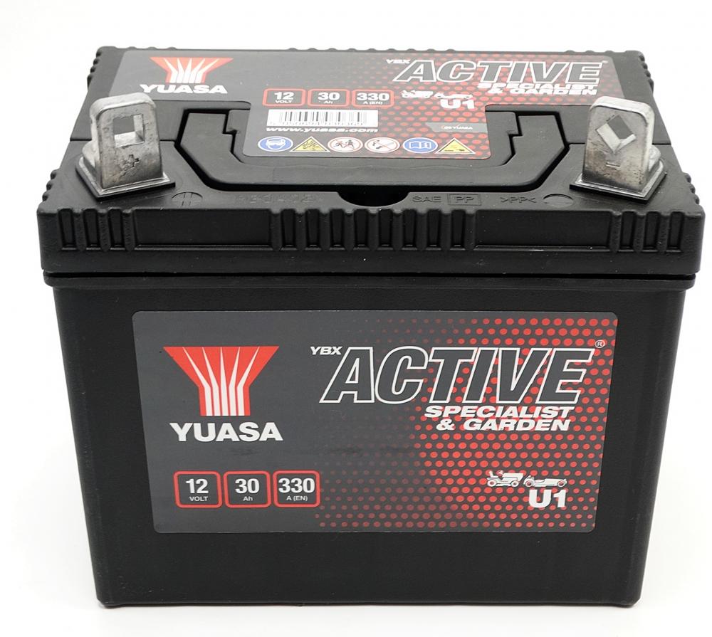 Yuasa YBX U1 Gartengeräte - Rasenmäher Batterie 12V 30AH