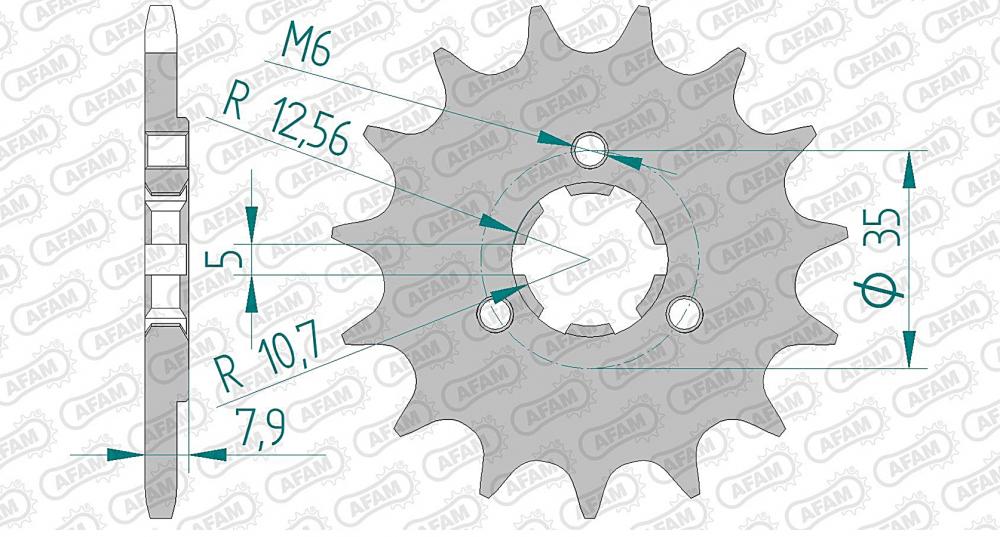 AFAM Kettensatz Stahl 520 XMR2 16x42 - Suzuki DR 650 R/RE/RS/RSE 1990-96