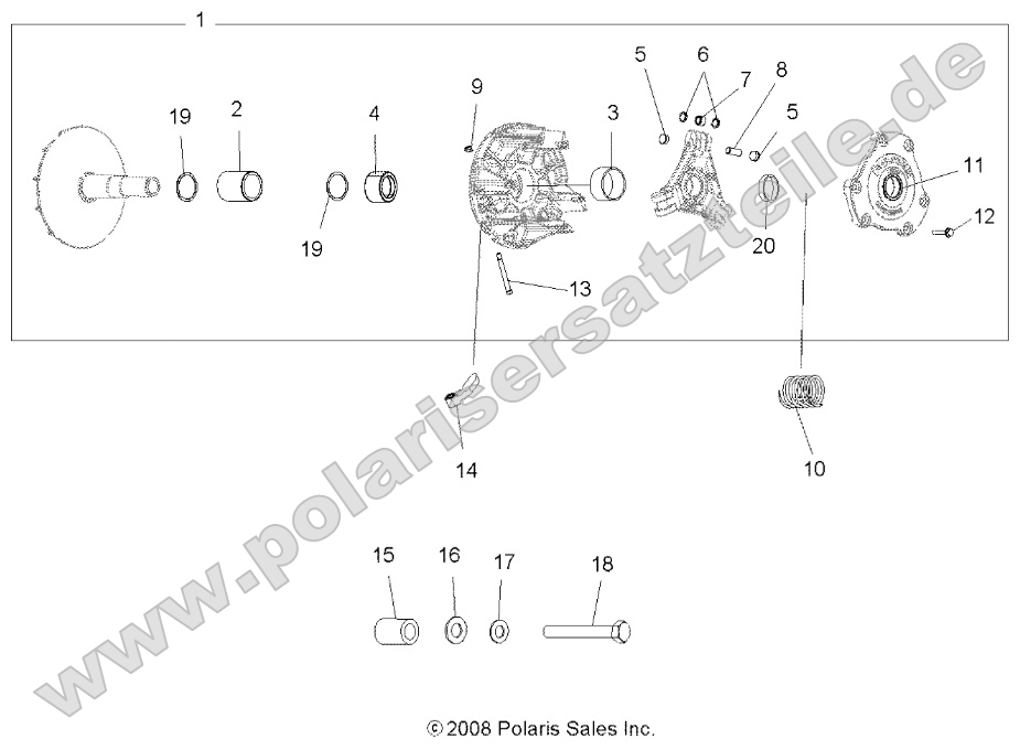 Drive Train, Primary Clutch Drive Train, Primary Clutch