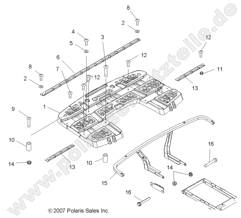 BODY, REAR RACK ASM. BODY, REAR RACK ASM.