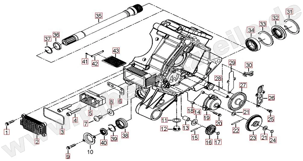 Motorgehäuse links Motorgehäuse links
