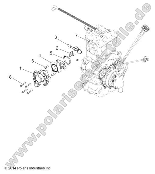 Engine, Throttle Body and Fuel Rail